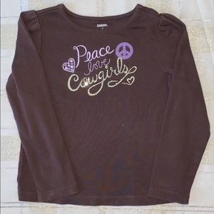 Gymboree size 6 girls brown long sleeve top. EUC